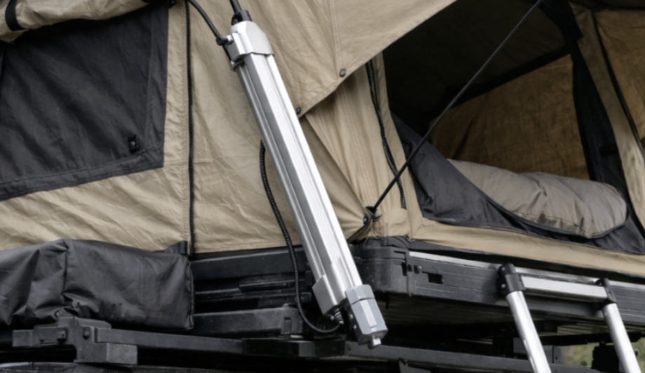 Linear Actuator Used in a Wild Land Roof Tent
