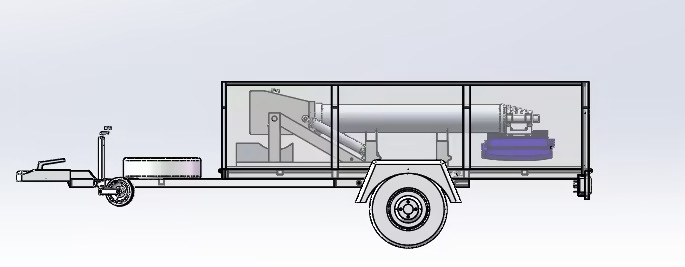 electric lifting mast used in a radar system for height adjustment