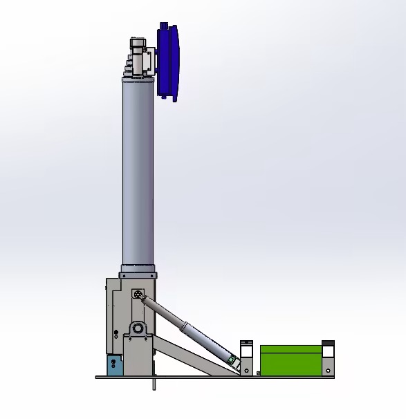 HTL6 telescopic electric lifting mast showing closed and extended positions