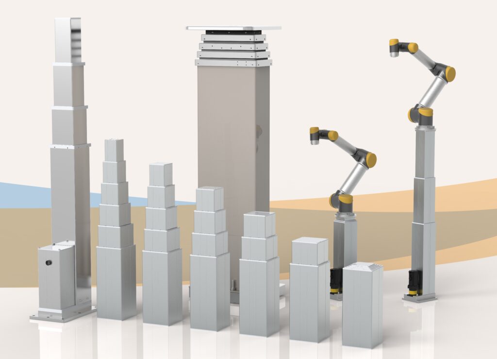 3-stage electric lifting column for height-adjustable equipment