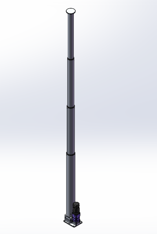 TL461 electric lifting column 3D render