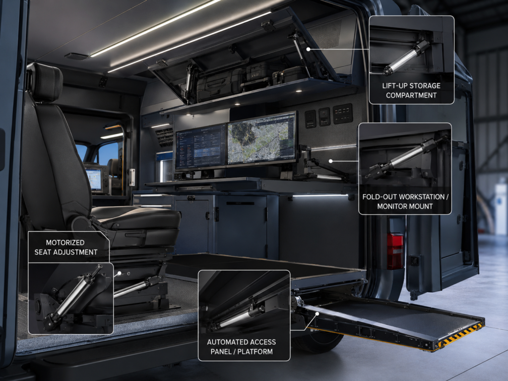 Linear Actuators for Special Vehicle Interior Automation
