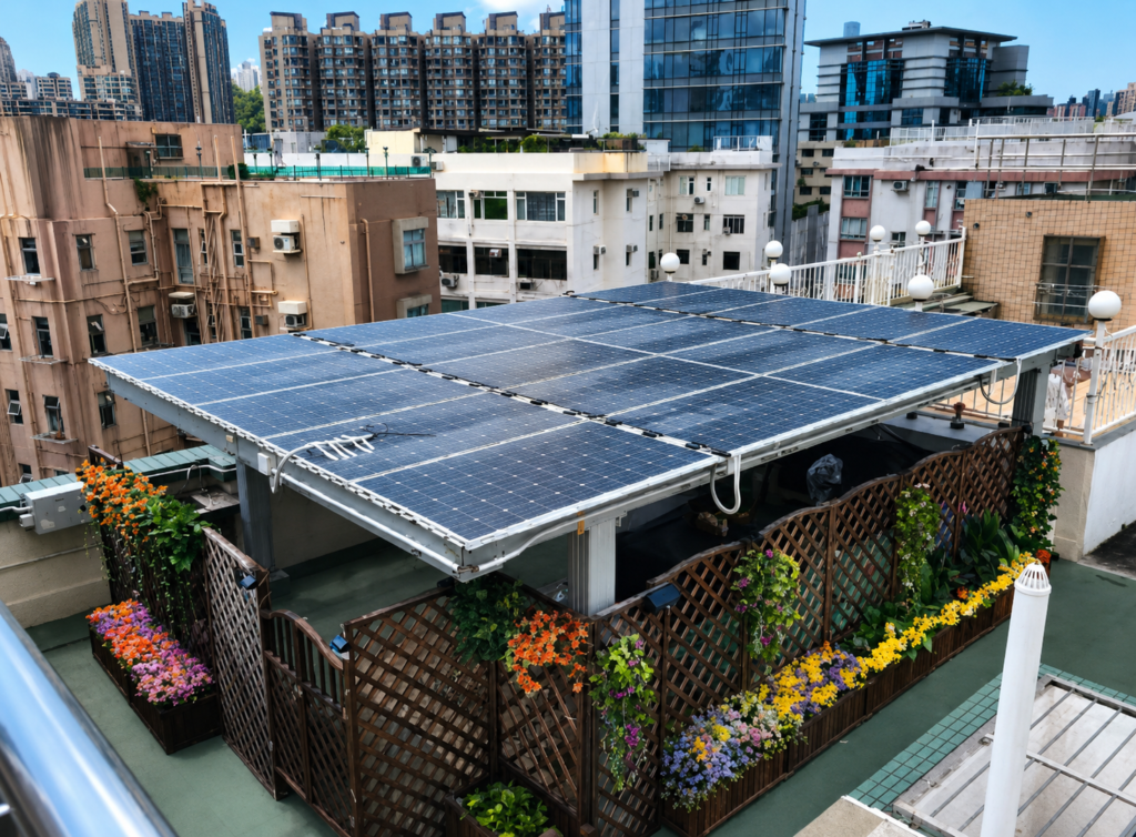 lifting column for solar panel