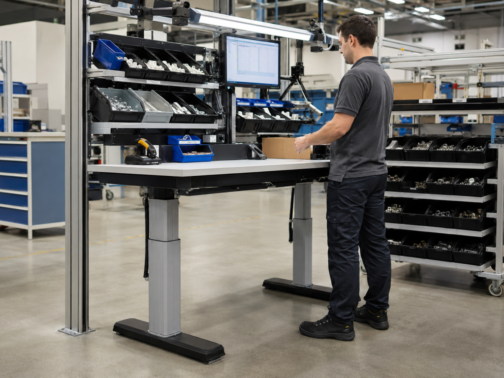 Lifting Columns for Ergonomic Lean Workstations