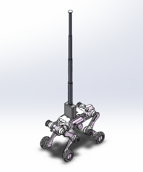 HTL4 telescopic actuator extended on a mobile inspection robot