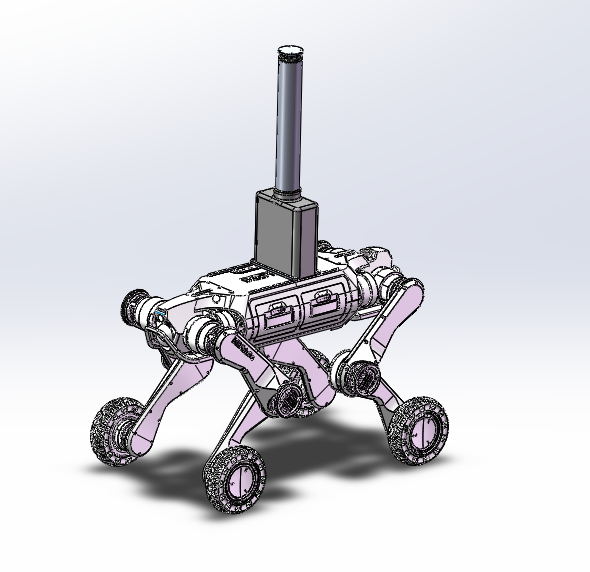 HTL4 telescopic actuator retracted on a mobile inspection robot